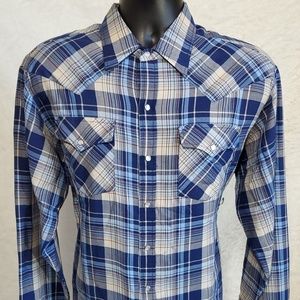 Rockabilly Western Pearl Snap large Tall-Man shirt